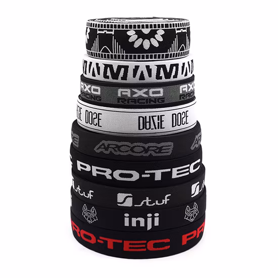 Экологически чистая ткань Grs, жаккардовая ткань, плоский ремень из RPET, трубчатая нейлоновая лента из хлопка, полипропилена и полиэстера.